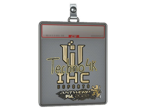 Sticker Slab Techno4K Gold Antwerp 2022