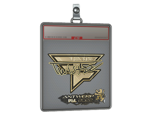 Sticker Slab Twistzz Gold Antwerp 2022