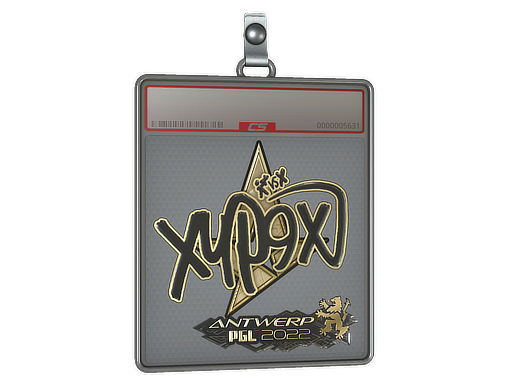 Sticker Slab Xyp9x Gold Antwerp 2022
