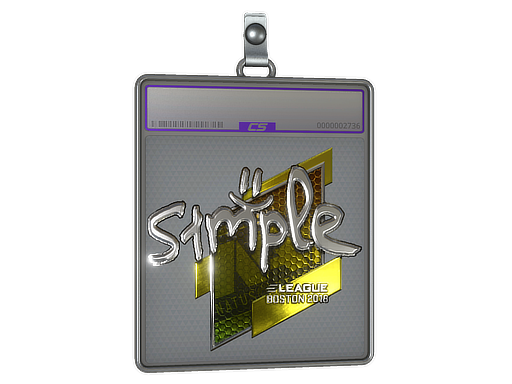 Sticker Slab s1mple Foil Boston 2018
