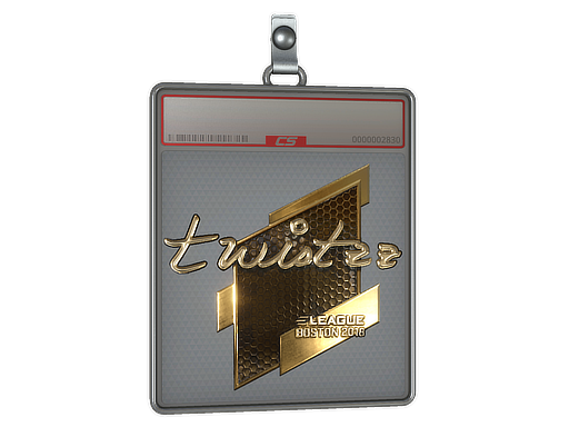 Sticker Slab Twistzz Gold Boston 2018