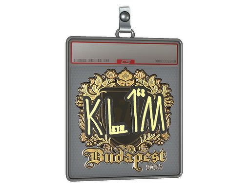 Sticker Slab kl1m Gold Budapest 2025