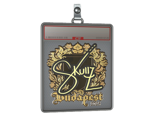 Sticker Slab skullz Gold Budapest 2025