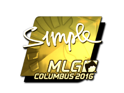 Sticker | s1mple (Gold) | MLG Columbus 2016