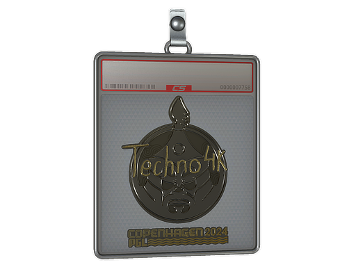 Sticker Slab Techno4K Gold Copenhagen 2024
