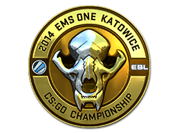 Sticker Gold ESL Skull Katowice 2014