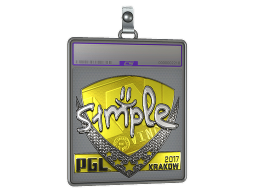 Sticker Slab s1mple Foil Krakow 2017