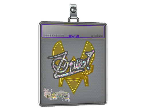 Sticker Slab ZywOo Glitter Paris 2023