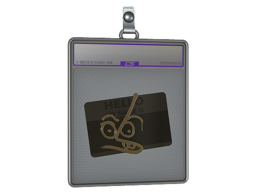 Sticker Slab Hello MP7 Gold