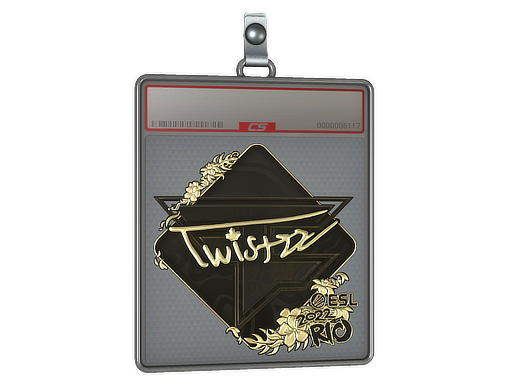 Sticker Slab Twistzz Gold Rio 2022