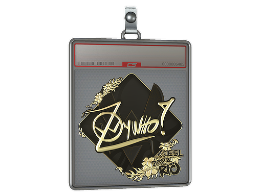 Sticker Slab ZywOo Gold Rio 2022