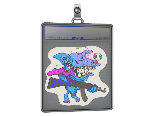 Sticker Slab Blue Shark Shooter