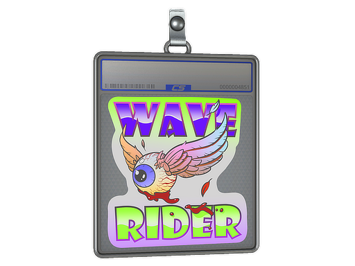 Sticker Slab Toxic Wave Rider