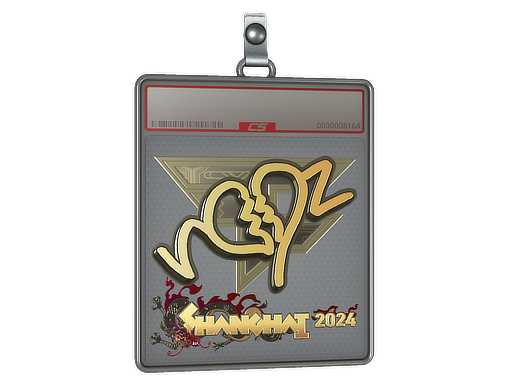 Sticker Slab ropz Gold Shanghai 2024