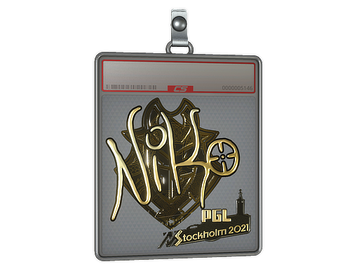 Sticker Slab NiKo Gold Stockholm 2021