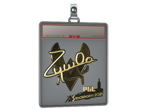 Sticker Slab ZywOo Gold Stockholm 2021