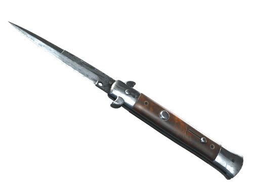 ★ Stiletto Knife Damascus Steel Factory New