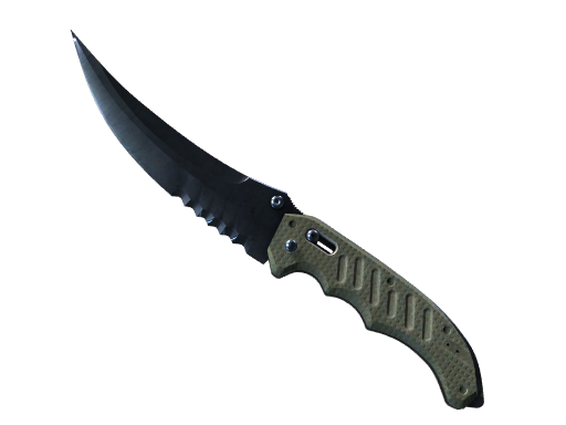 ★ Flip Knife Blue Steel Battle-Scarred