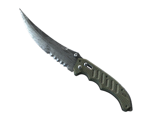 ★ Flip Knife Damascus Steel StatTrak™ Battle Scarred