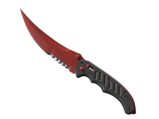 ★ Flip Knife Crimson Web StatTrak™ Battle Scarred