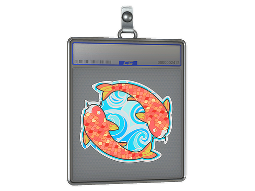 Sticker Slab Twin Koi