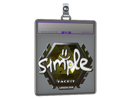 Sticker Slab s1mple Foil London 2018