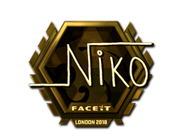 Sticker | niko (Gold) | London 2018
