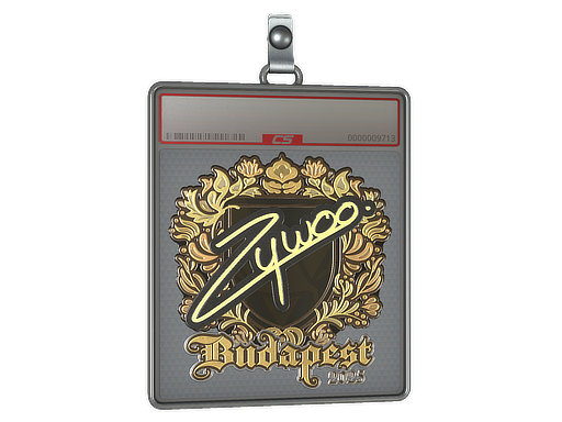 Sticker Slab ZywOo Gold Budapest 2025