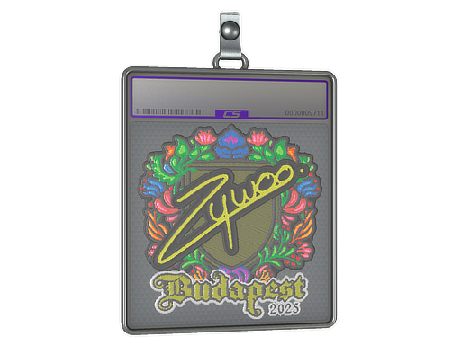 Sticker Slab ZywOo Embroidered Budapest 2025