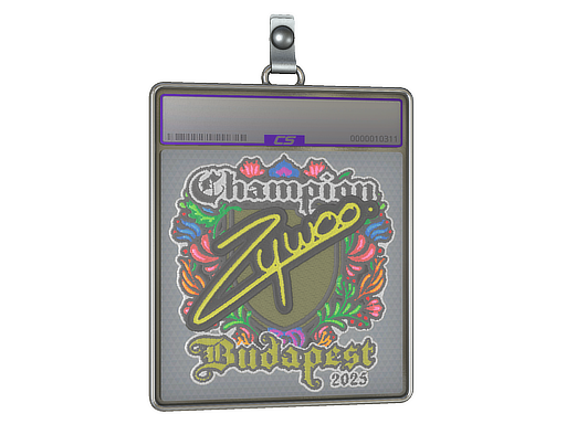 Sticker Slab ZywOo Embroidered, Champion Budapest 2025