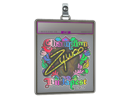 Sticker Slab ZywOo Holo, Champion Budapest 2025