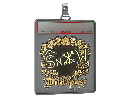 Sticker Slab snow Gold Budapest 2025