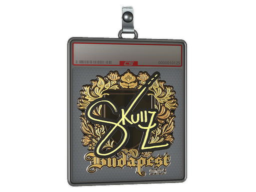 Sticker Slab skullz Gold Budapest 2025