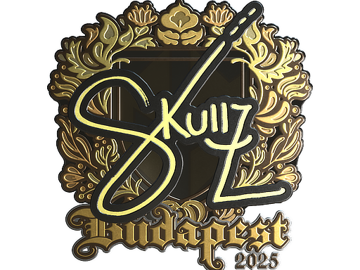 Sticker | skullz (Gold) | Budapest 2025
