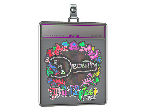 Sticker Slab decenty Holo Budapest 2025