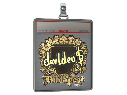 Sticker Slab dav1deuS Gold Budapest 2025
