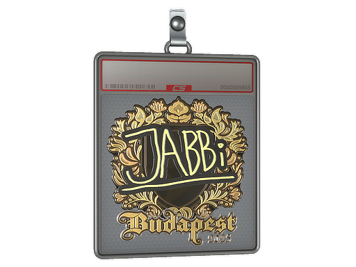 Sticker Slab jabbi Gold Budapest 2025