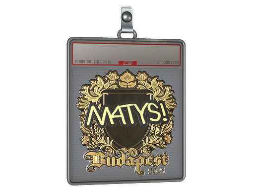 Sticker Slab MATYS Gold Budapest 2025