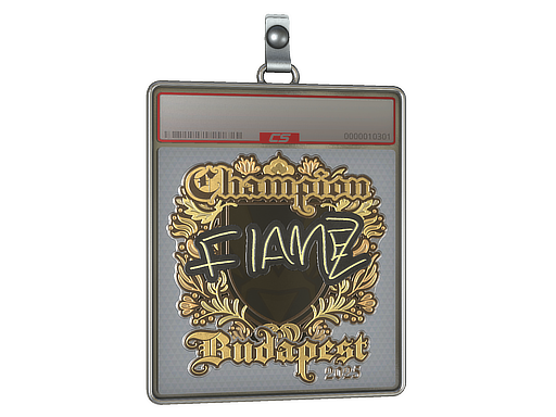 Sticker Slab FlameZ Gold, Champion Budapest 2025