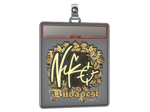 Sticker Slab NiKo Gold Budapest 2025