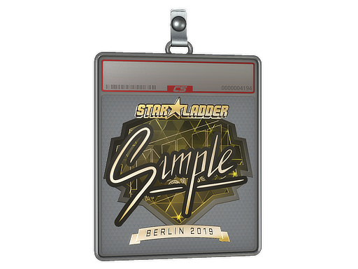 Sticker Slab s1mple Gold Berlin 2019