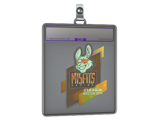 Sticker Slab Misfits Gaming Holo Boston 2018