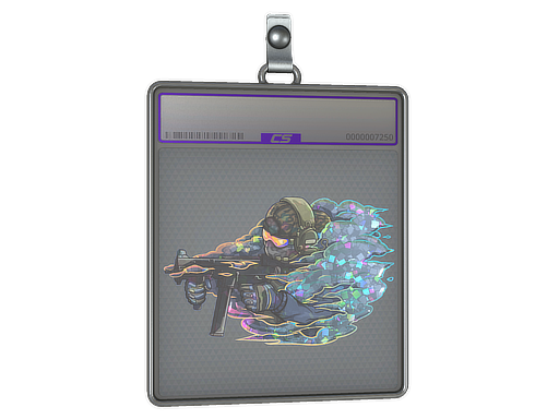 Sticker Slab Pushing Smokes Glitter