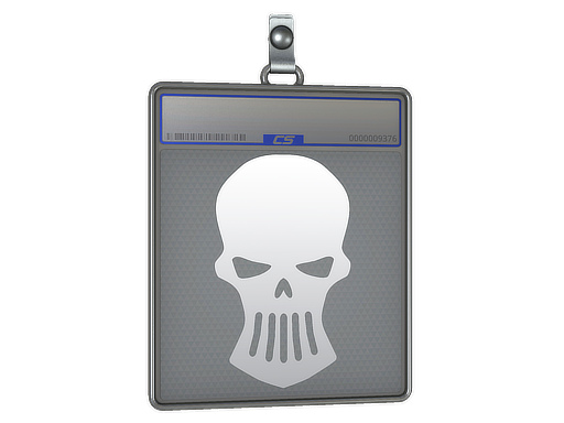 Sticker Slab Silver Skulls