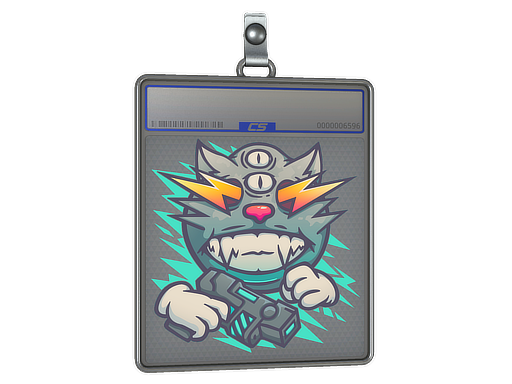 Sticker Slab Zap Cat