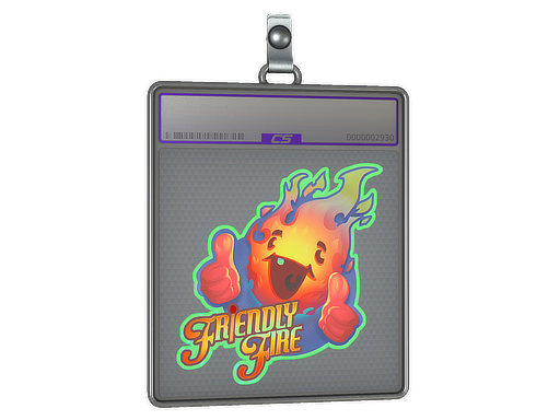 Sticker Slab Friendly Fire Holo