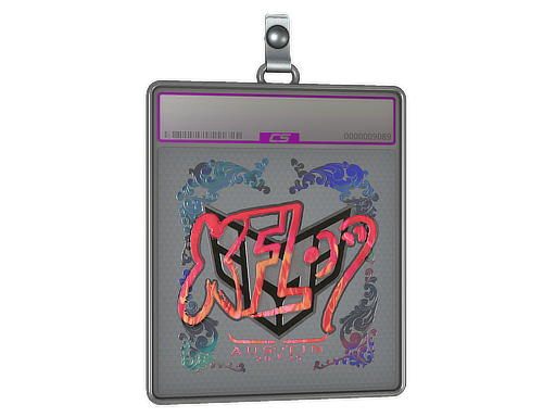 Sticker Slab xfl0ud Holo Austin 2025