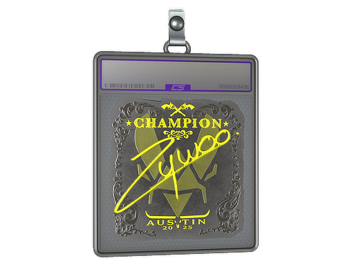 Sticker Slab ZywOo Foil, Champion Austin 2025