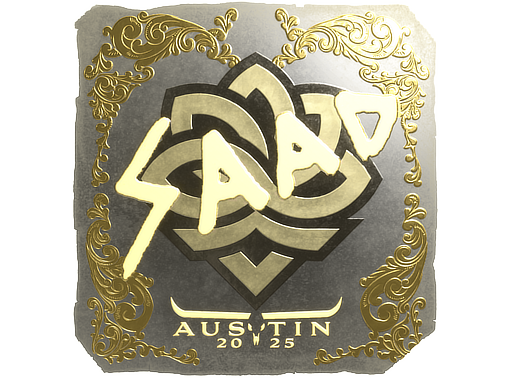 Sticker | saadzin (Gold) | Austin 2025