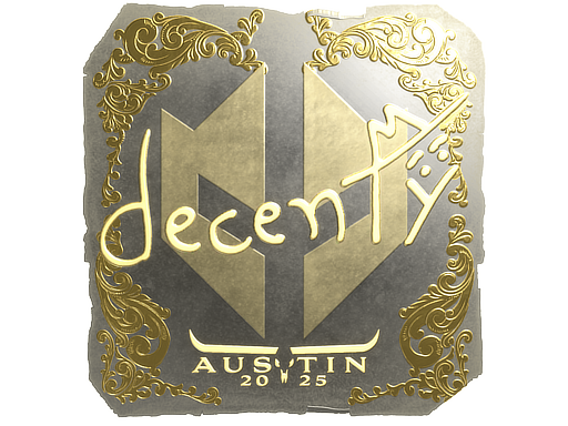 Sticker | decenty (Gold) | Austin 2025